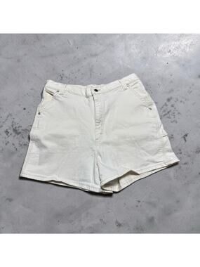 Vintage Lee Riders High-Rise Mom Denim Utility Shorts Women Size 16 Made In USA